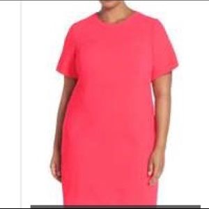 Bright pink sheath dress